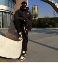 The North Face 화이트라벨 바람막이 아이스런 다운 재킷