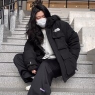 The North Face 차은우 바람막이 에코 고어텍스 마운틴 다운 재킷