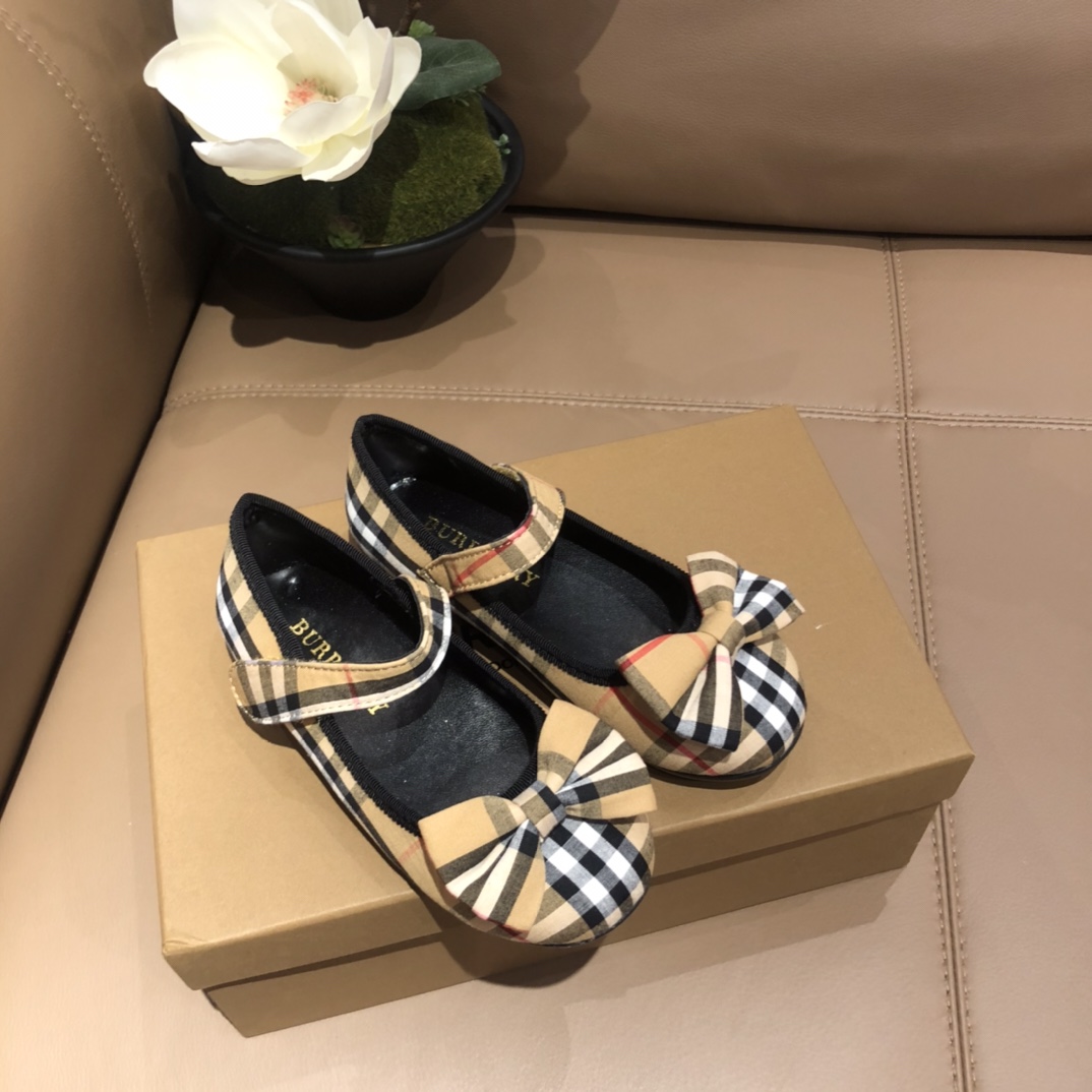 위핑,버버리 Burberry 패션 올 매치 걸스 클래식 체크 무늬 활 캐주얼 신발