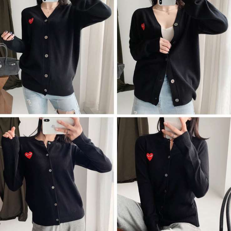 위핑,꼼데가르송 가디건 와펜 남녀공용