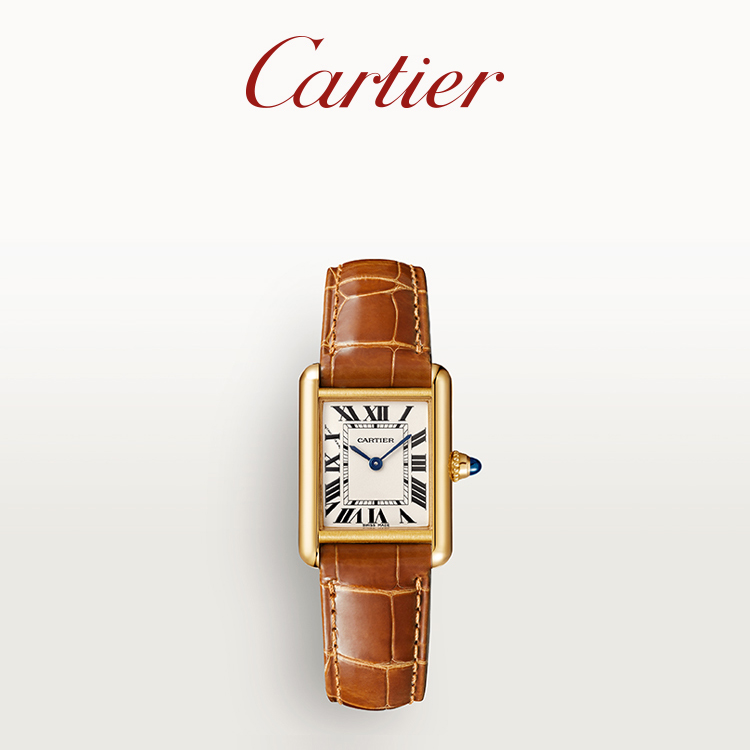 위핑,까르띠에 Cartier 탱크 루이 까르띠에 시계 골드 스트랩 쿼츠 시계 27mm