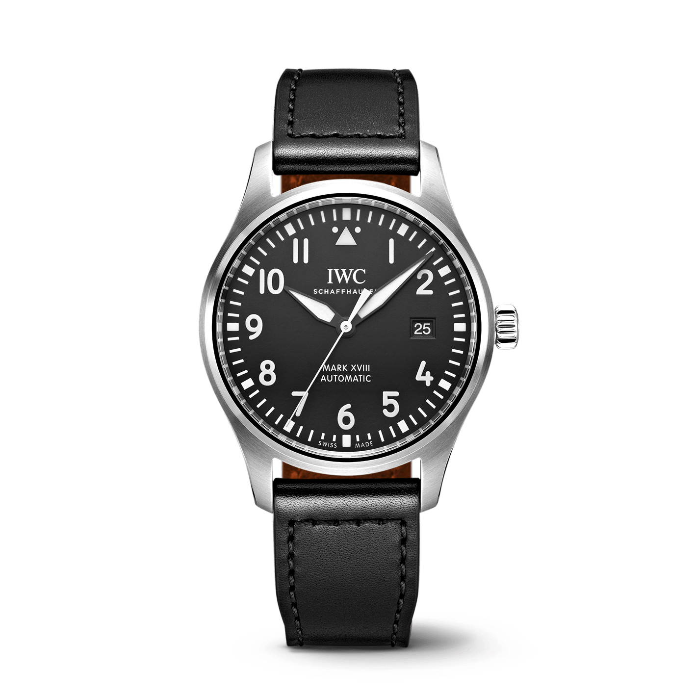 위핑,IWC 마크18 파일럿워치 블랙다이얼 가죽밴드 IW327009