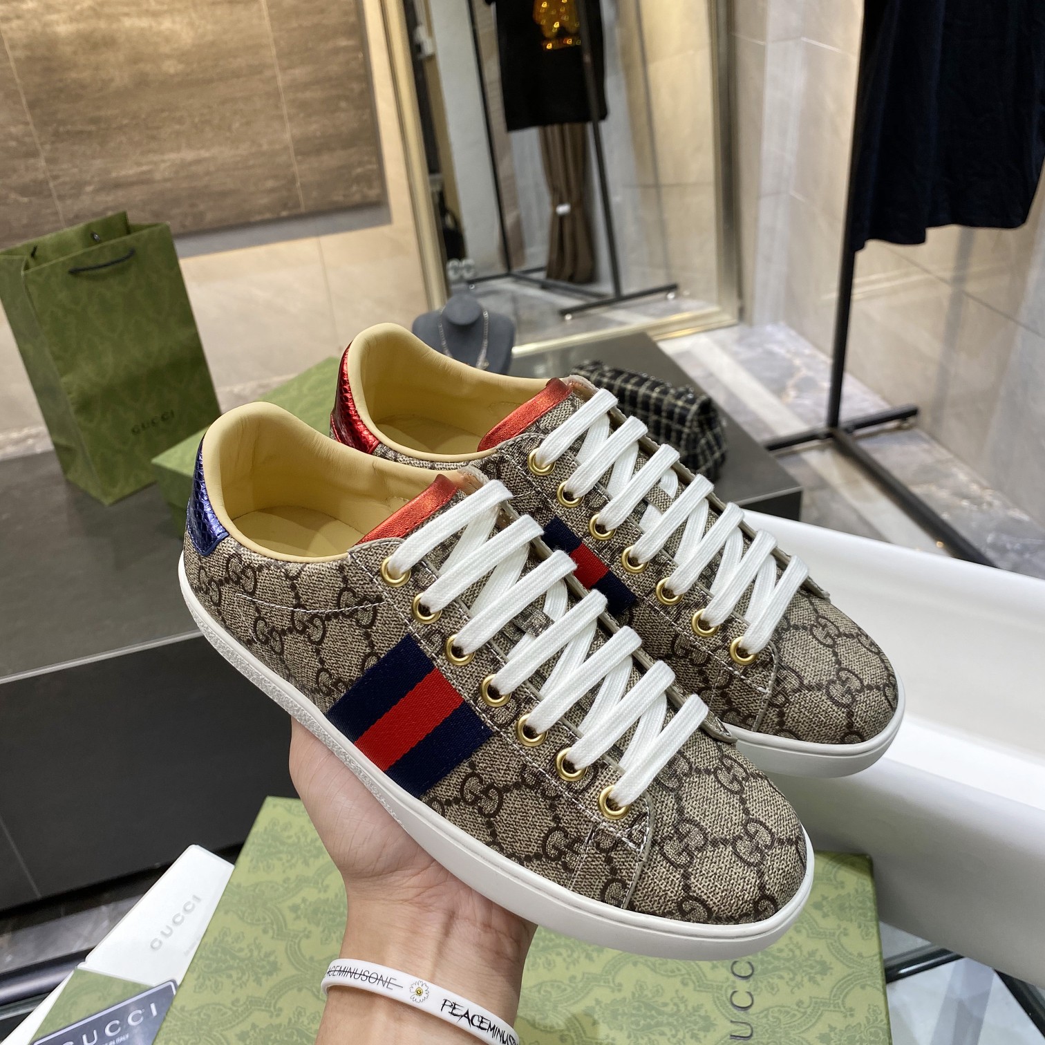 위핑,[구찌] Gucci GG 커플 테니스 스니커즈