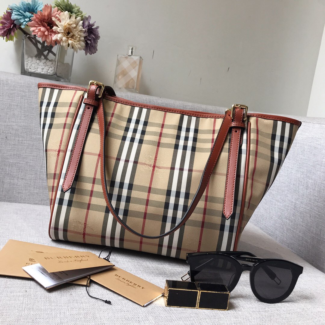위핑,버버리 BURBERRY 23691 여성용 대형 쇼핑백 29X26X15cm