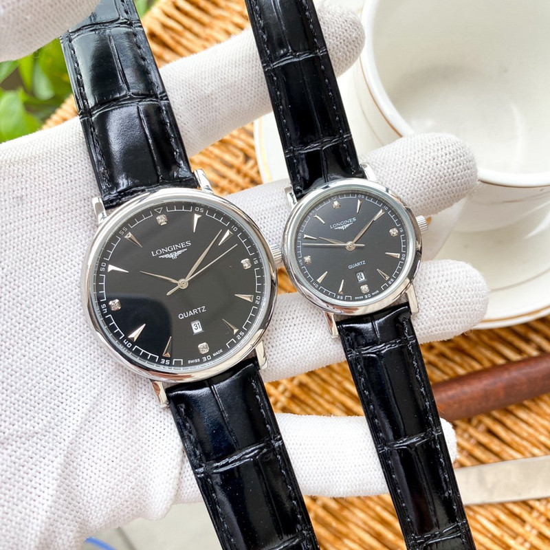 론진 Longines 패션 커플 쿼츠 시계 남여 공용 40MM 30MM