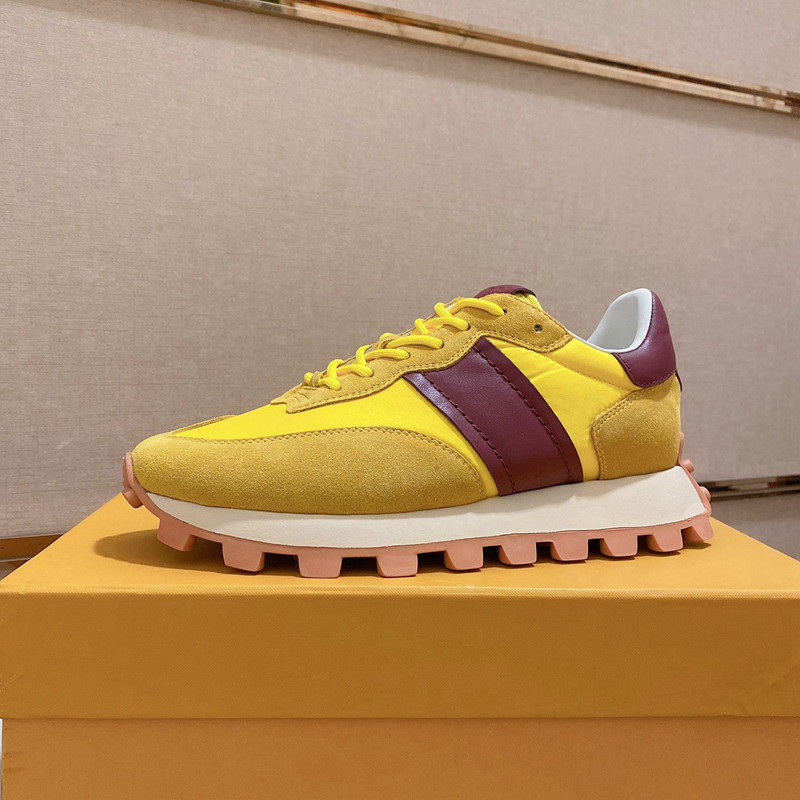 위핑,토즈 TOD'S 패션 다재다능한 캐주얼 신발 커플 아빠 신발 완두콩 바닥 운동화 옐로우