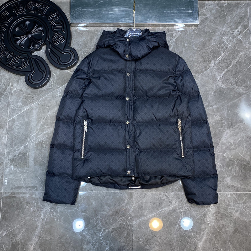 위핑,크롬하츠 Chrome Hearts 다크 패턴 시리즈 후드 다운 재킷 패딩