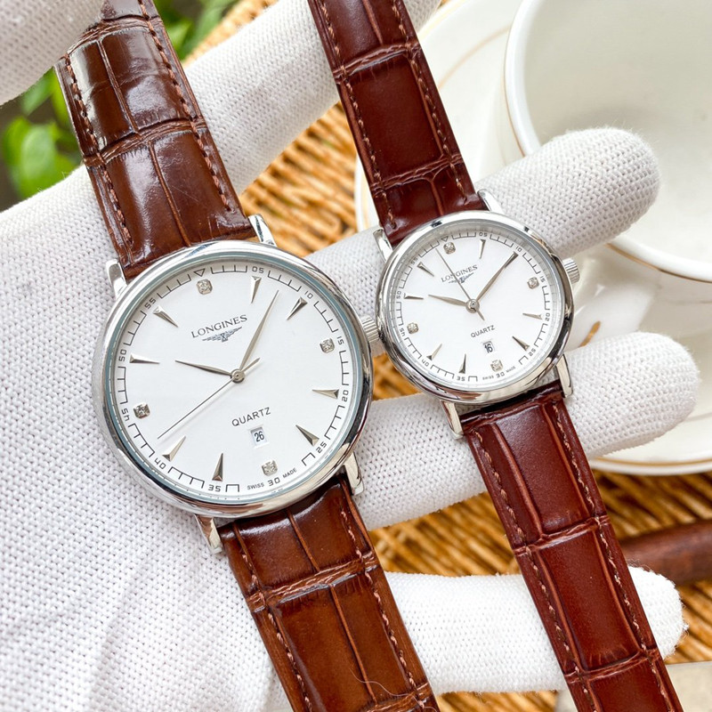 론진 Longines 패션 커플 쿼츠 시계 남여 공용 40MM 30MM