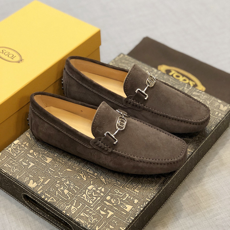 위핑,토즈 TOD'S 남성용 캐주얼 다용도 완두콩 신발 패션 단순한 단일 신발 브라운