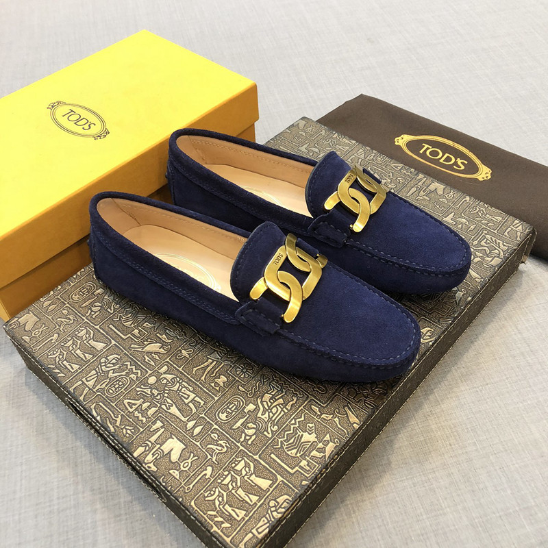 위핑,토즈 TOD'S 숙녀 캐주얼 모든 경기 완두콩 신발 패션 단순 단일 신발 다크 블루