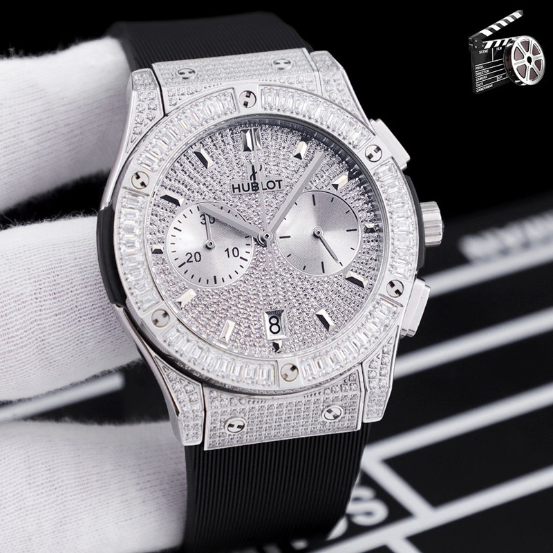 위핑,위블로 Hublot 빅뱅 시리즈 다이아몬드 세팅 남성용 시계 45mm