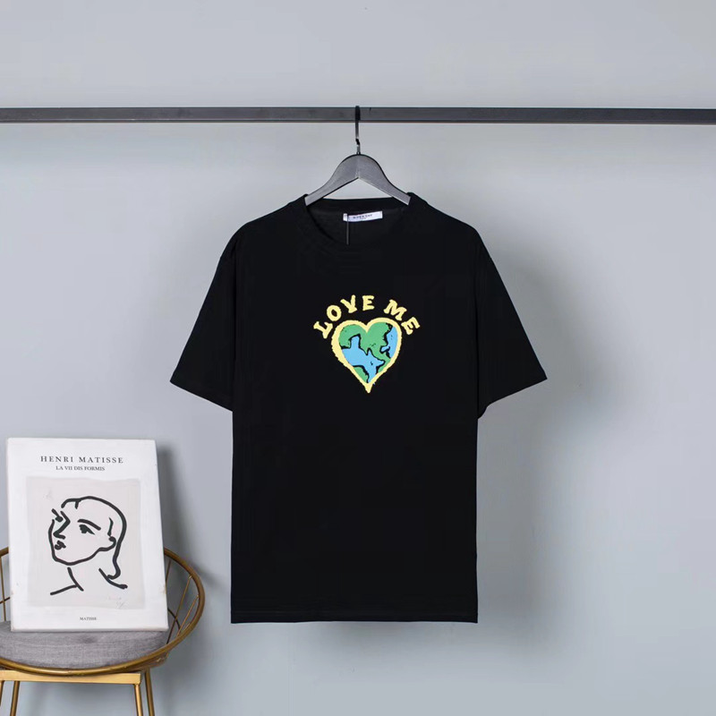 위핑,지방시 Givenchy 러브레터 프린트 블랙 커플 반팔 티셔츠