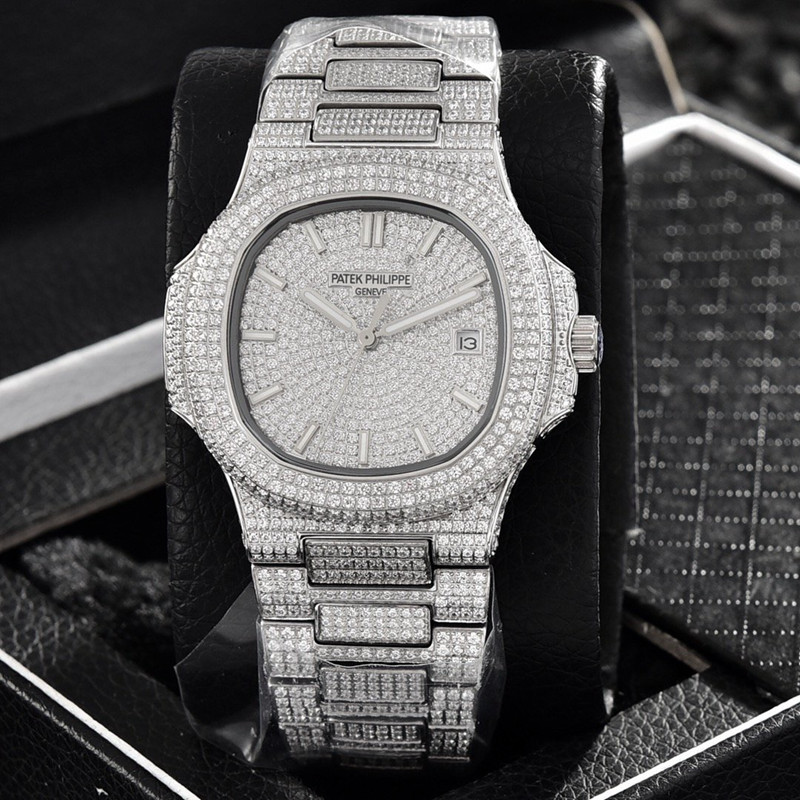 위핑,파텍 필립 Patek Philippe 노틸러스 풀 다이아몬드 남성용 시계 40.8mm