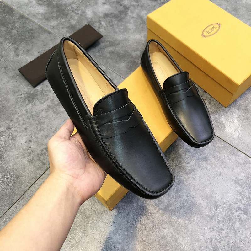 위핑,토즈 TOD'S 패션 간단한 완두콩 신발 남성 캐주얼 블랙 단일 신발 가죽 신발
