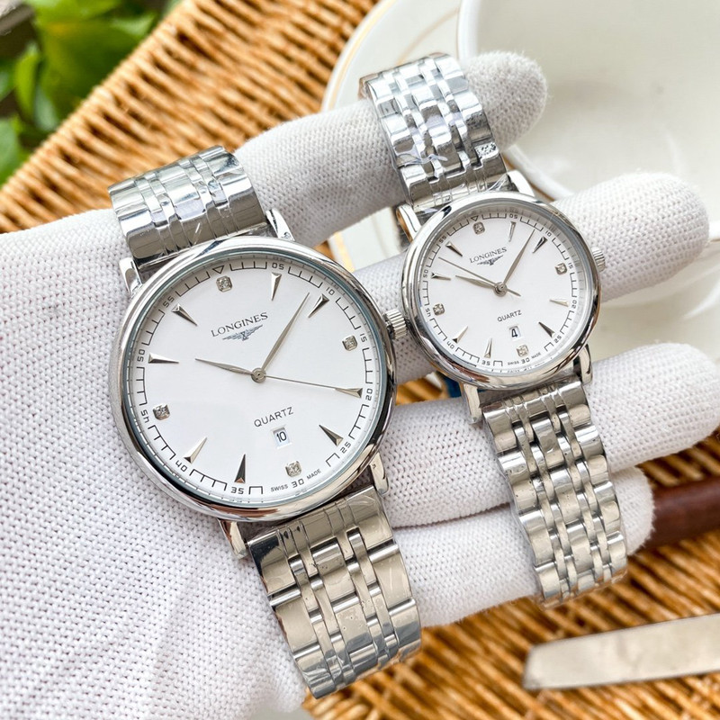 위핑,론진 Longines 패션 커플 쿼츠 시계 남여 공용 40MM 30MM