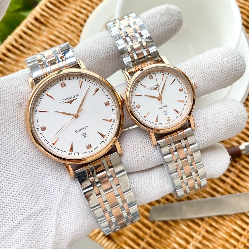 론진 Longines 패션 커플 쿼츠 시계 남여 공용 40MM 30MM