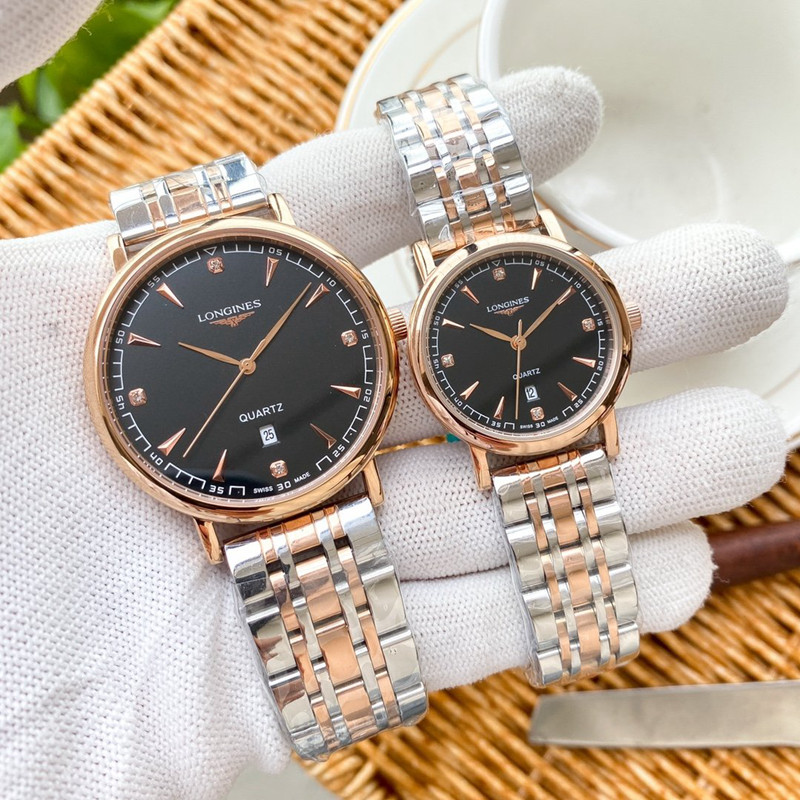 론진 Longines 패션 커플 쿼츠 시계 남여 공용 40MM 30MM