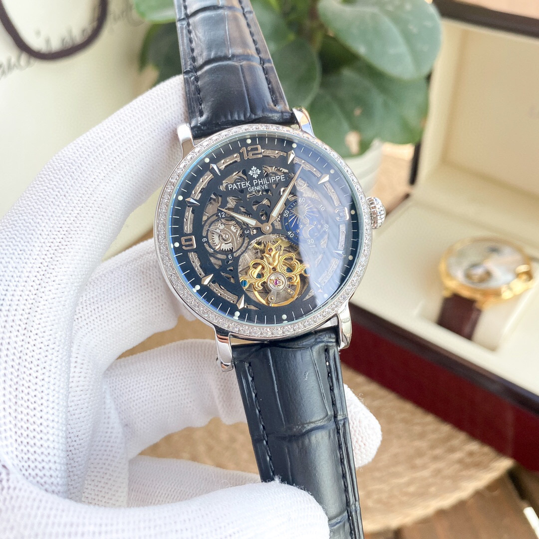 위핑,파텍필립 PATEK PHILIPPE 42MM 남성용 패션 오토매틱 기계식 시계
