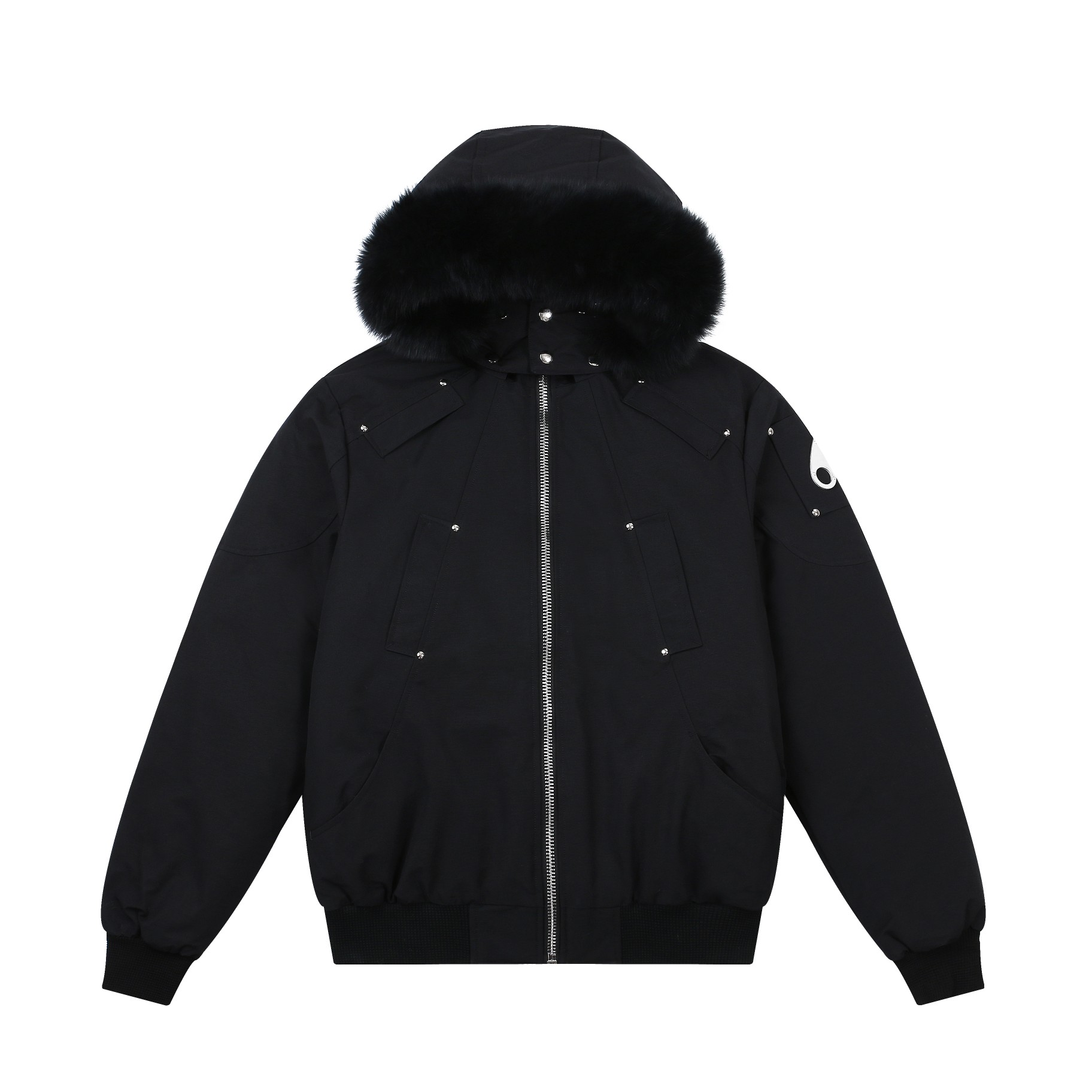 무스너클 Moose Knuckles BALLISTIC 클래식 슬림 써멀 다운 재킷 보머 재킷 남성 블랙 MK2000MB