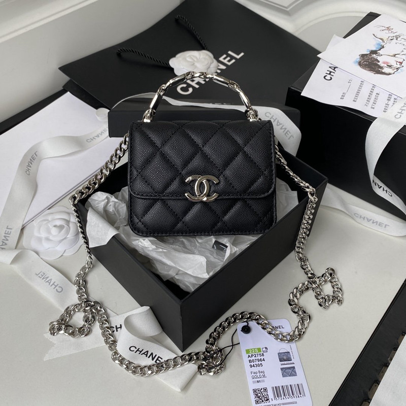 위핑,샤넬 Chanel 패션 그레인드 에나멜 체인 클러치 블랙 숄더 크로스바디 백