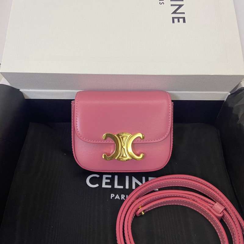 셀린느 Celine 미니 개선문 패니 팩 핑크 원 숄더 메신저 백