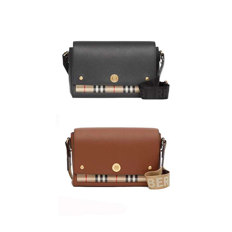 위핑,버버리 숄더 크로스백 Burberry Vintage Check and Leather Note Bag 80211111