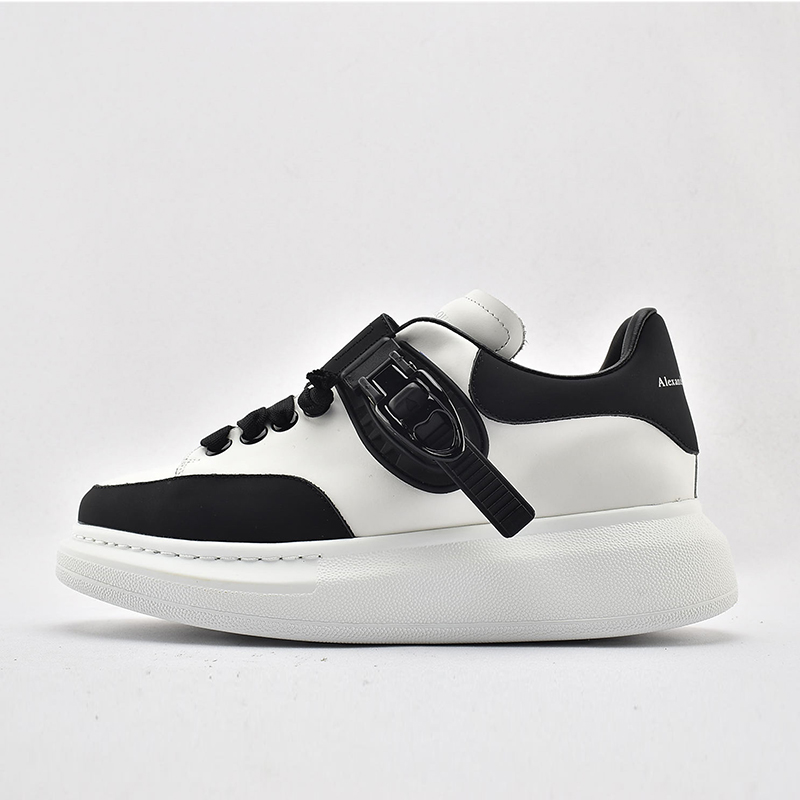 Alexander McQueen 맥퀸 신발 두꺼운 밑창 증가 신발 흑백 남성 및 여성 신발