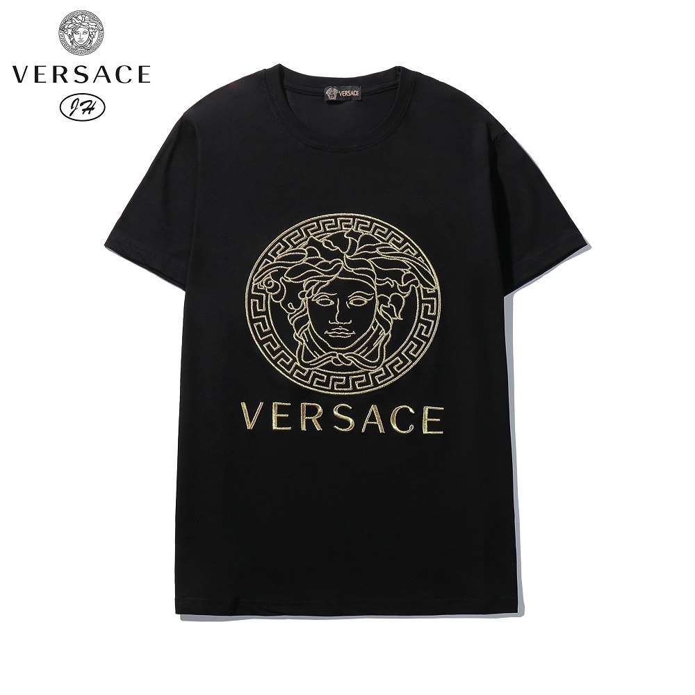 위핑,베르사체 Versace 캐주얼 로고 프린트 반팔 티