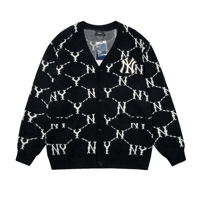 메이저 리그 야구 MLB 자수 오버사이즈 니트 카디건 재킷 남여 공용