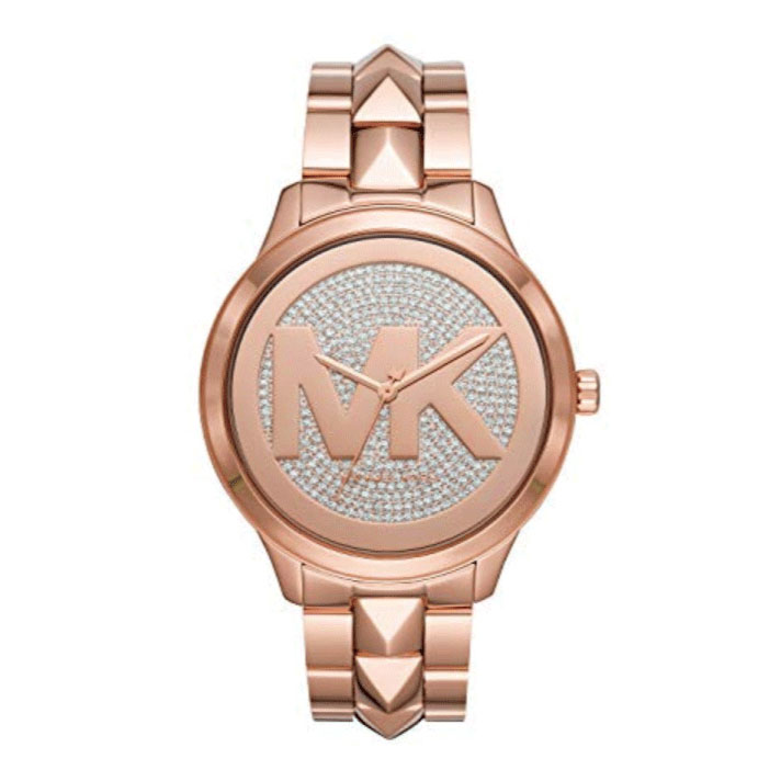 위핑,Michael Kors Runway Mercer Three-Hand Rose Gold-Tone Stainless Steel Watch MK6736