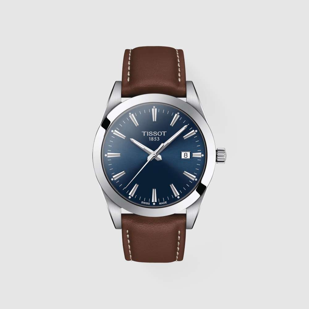 위핑,티쏘 젠틀맨 T127.410.16.041.00 쿼츠 남성 가죽 시계 40mm GENTLEMAN